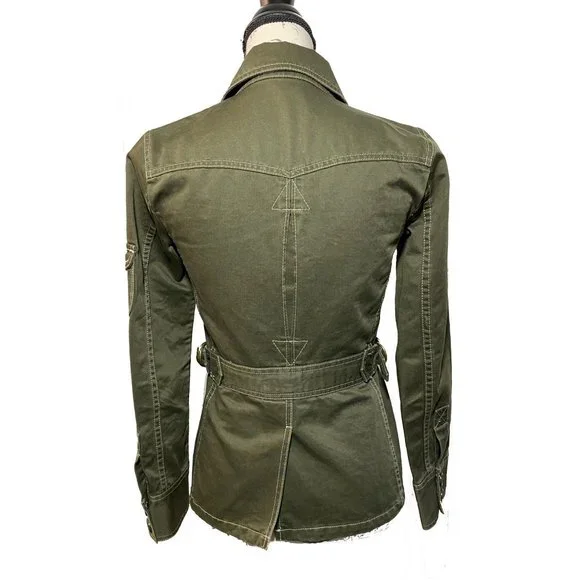 J. Crew Military Utility Jacket Olive Green Size XS 100% Cotton - Picture 2 of 10